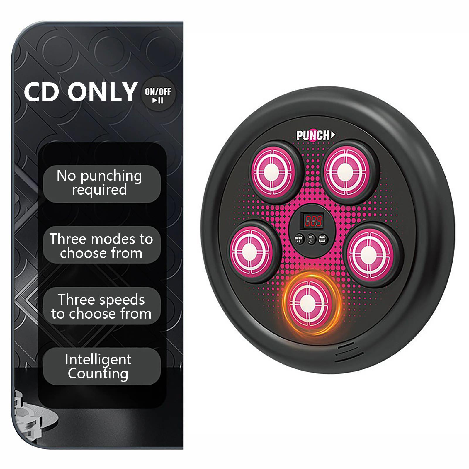 

Умный электронный боксерский тренажер, настенный боксерский тренажер для тренировок, умный боксерский тренажер для тренировок дома, в помещении и спортзале One Size розовый