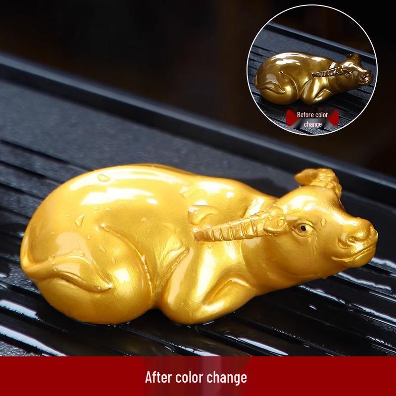 Ox-Spirit Color-Changing Twelve Zodiac Tea Pet Ornament for Tea Tray Set