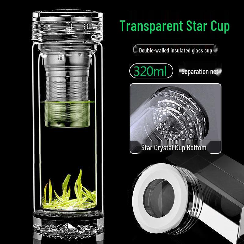 Yisijia Double-Layer Glass Infuser Mug