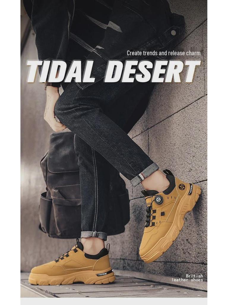 Men's 2025 Spring Slip-On Low-Top Waterproof Casual Sports Shoes with Rotating Button