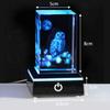 Kertari Birthday Gift for Women and Men - Popular Owl Figurine [Authentic] K9 Crystal Owl Ornament with LED Light Base, USB Charging, for Entrance, Lu