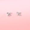 S925 Sterling Silver Bow & Star Stud Earrings - Simple, Versatile, Sweet, High-End Style for Women