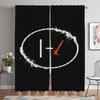 Cortinas Twenty One Pilots para Sala de Estar Estores de Cortina Tul para Dormitorio Cortinas Opacas 2 Piezas Separador Cocina Elegante