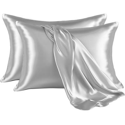 Queen Size Pillow Cases Satin Pillowcase for Hair and Skin, Silk Satin Pillowcase 2 Pack, Set of 2, Silky Pillow Cover with Envelope Closure