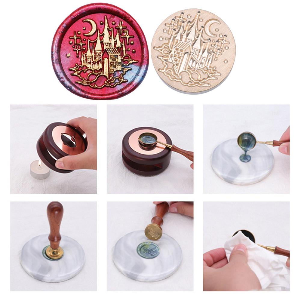 Medieval Castle Church Series Sealing Wax Stamp Head Wax Seal Stamp For Scrapbooking Wedding Cards Envelopes Gift Packaging