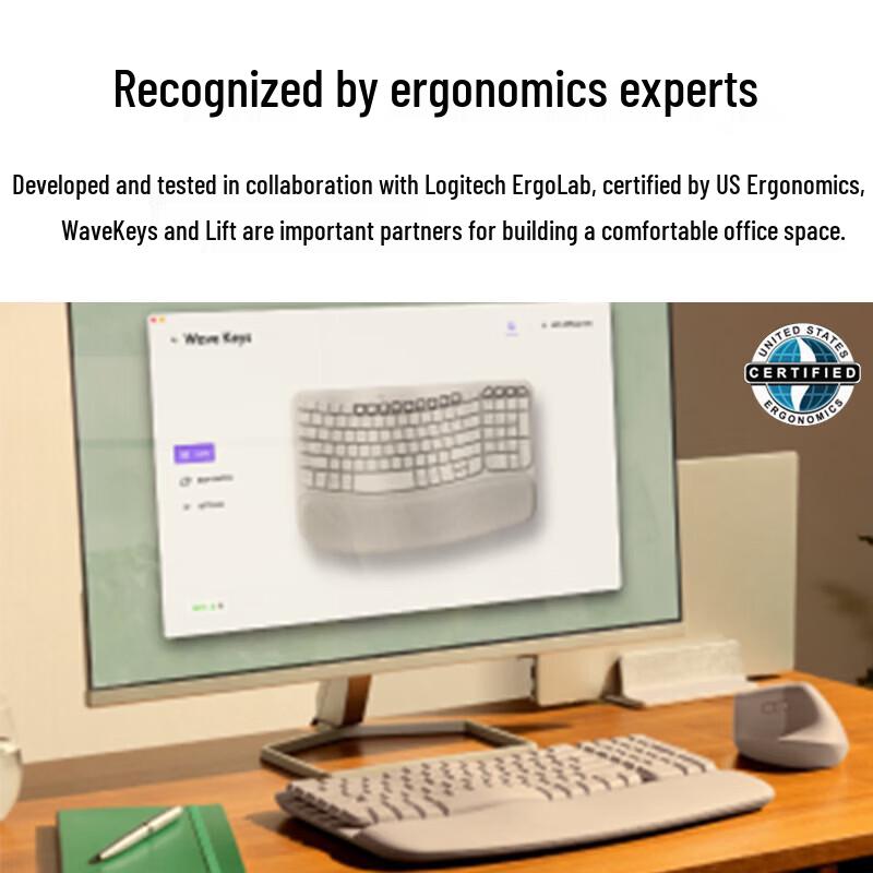 Logitech Wave Keys Ergonomic Wireless Keyboard