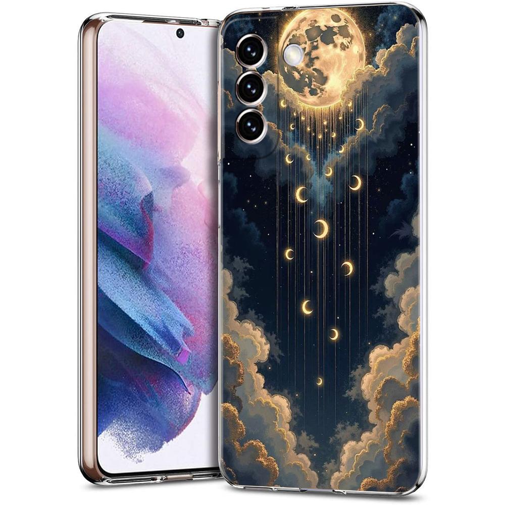 Transparent Phone Case Cover for Samsung Galaxy S25 S24 S23 S22 S20 S21 FE Ultra S10 S10E Plus Fashion Starry Sky Stars Pattern