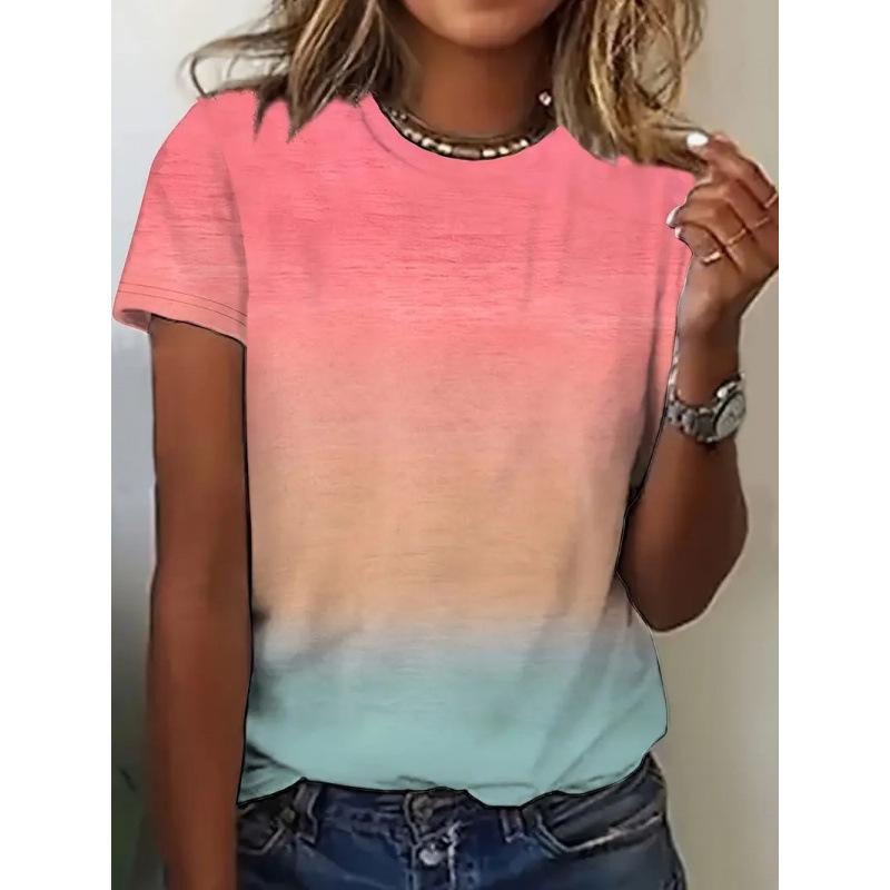 2 New Fashion Casual Versatile Women's Short-sleeved Shirts Can Come To the Picture