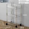Movable 3-Tier Floor Storage Shelf