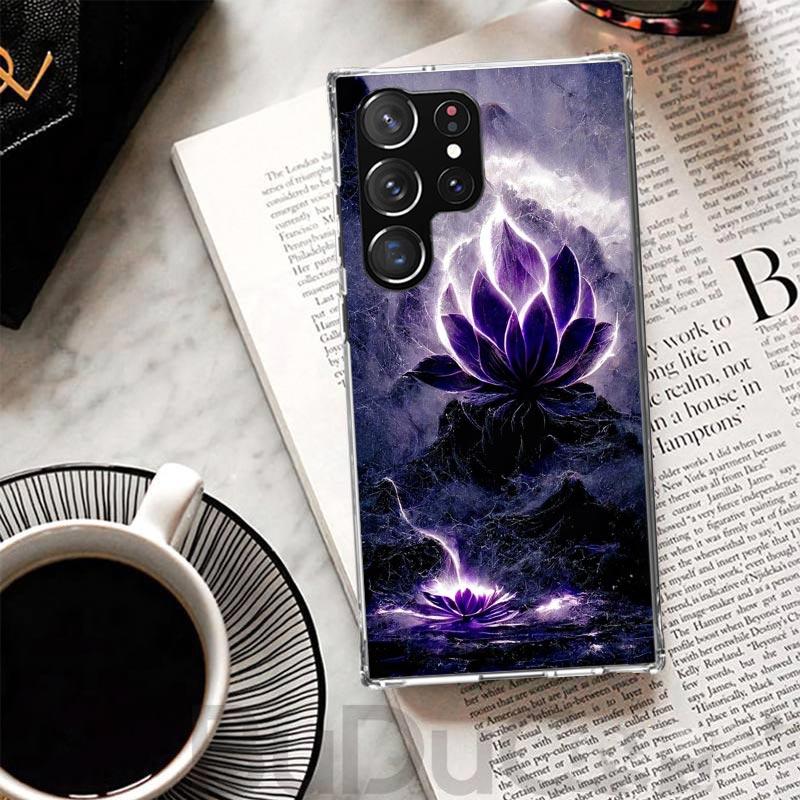 Buddhist Fire Lotus Cover For Samsung Galaxy S23 S22 S24 S25 Ultra S21 Plus S20 FE Phone Case S25Edge S10 + Print Coque Galaxy A