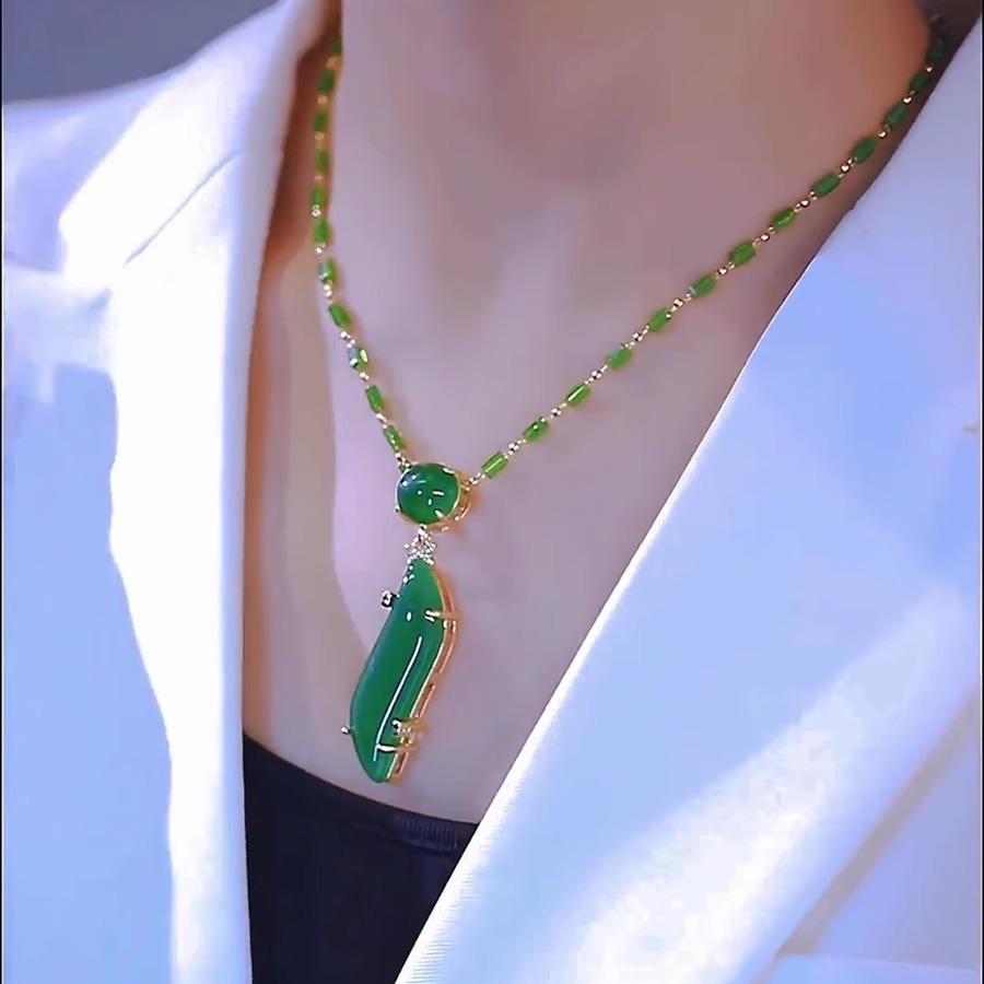 Design Beauty Waist Bamboo Necklace Temperament Fashion High Sense Sweater Chain Women