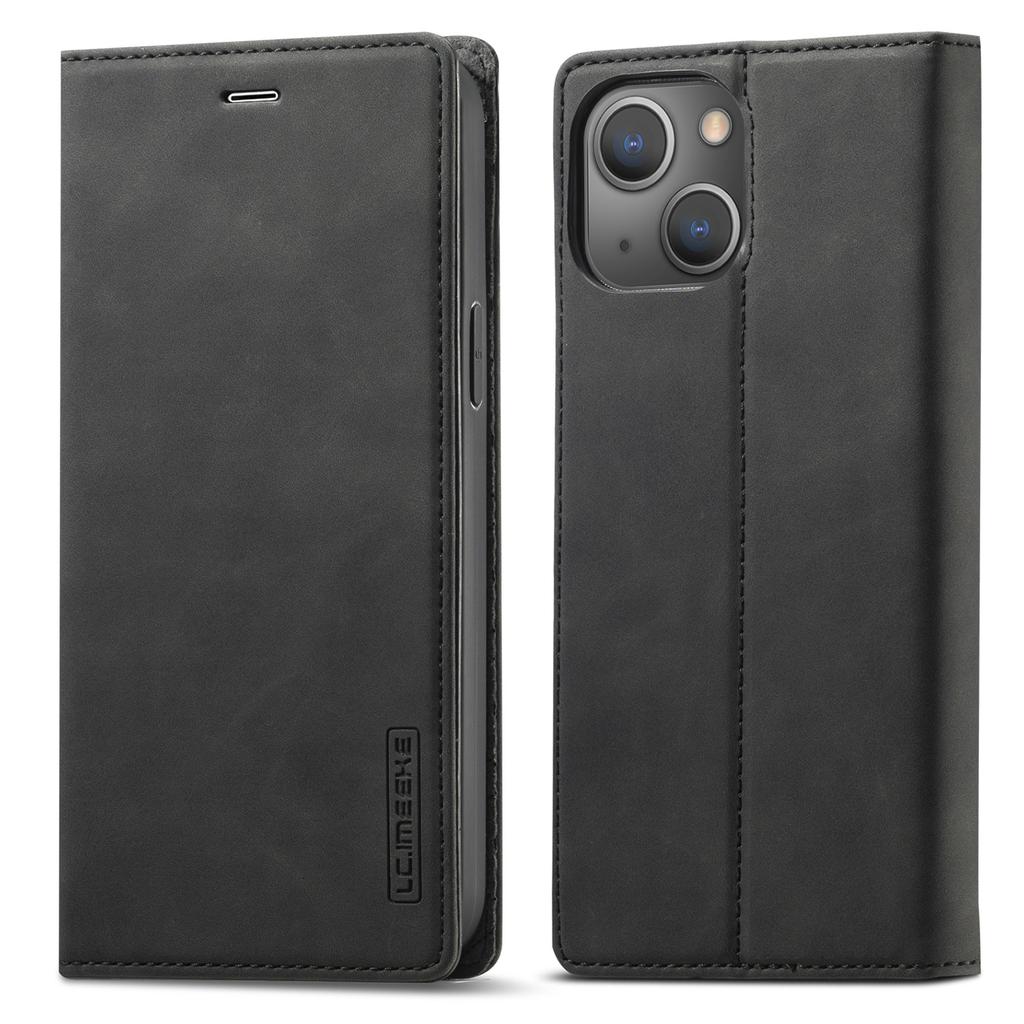 LC.IMEEKE Cell Phone Case for iPhone 15 Plus,Stand Wallet Magnetic Closure Microfiber Leather Phone Cover
