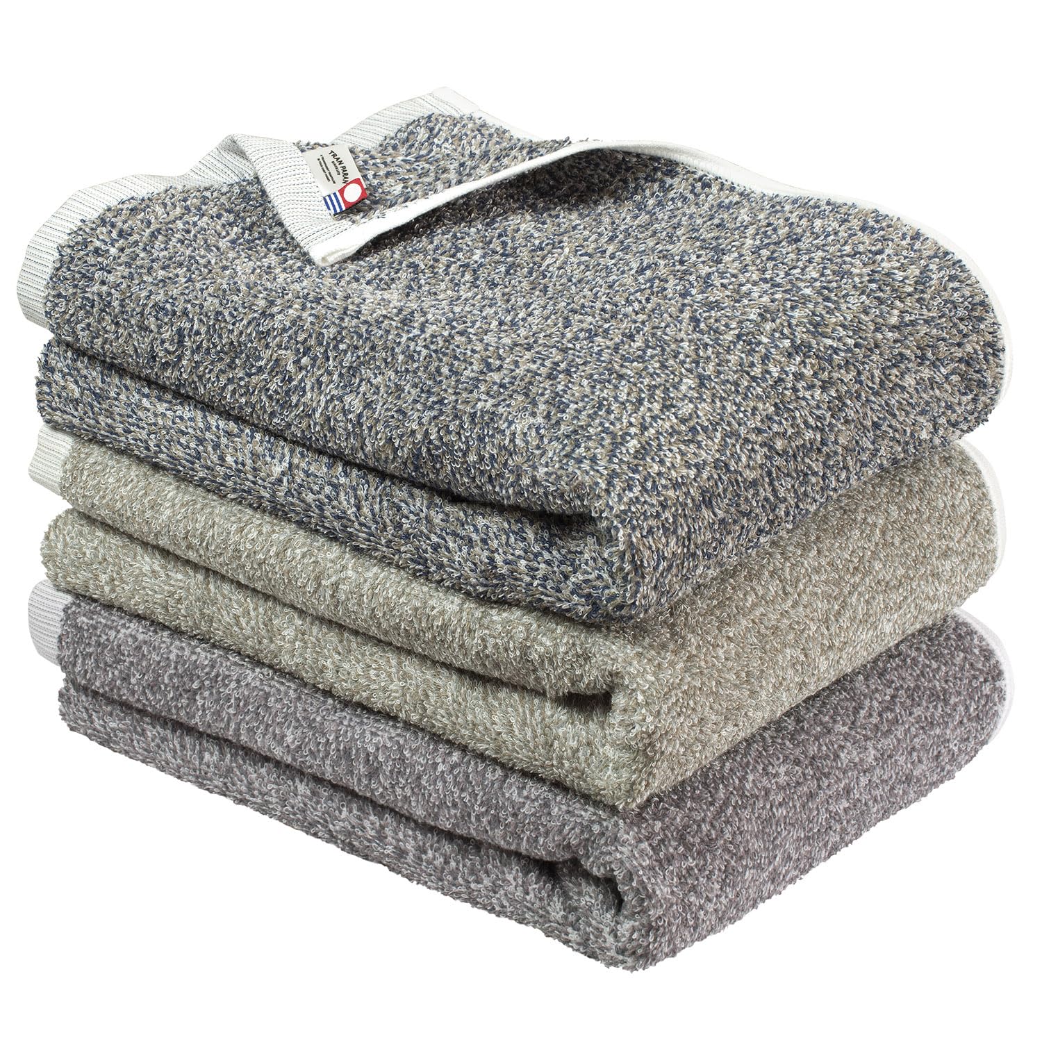 

Прозрачное полотенце Имабари Банное полотенце Набор из 3 штук смешанных цветов 64 x 125 см Сертифицированное полотенце Имабари Впитывающий хлопок 100% (сортированный)