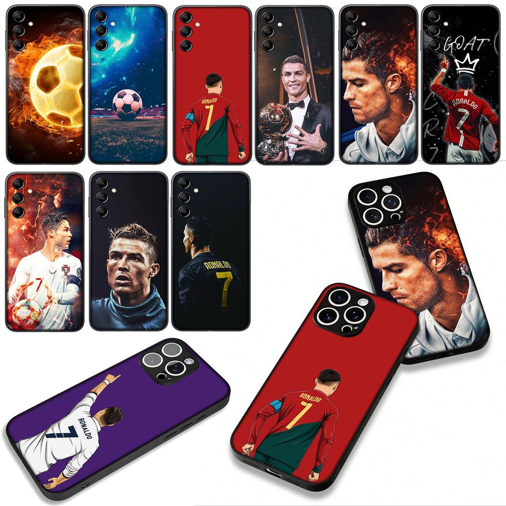 For Samsung Galaxy A25 A37 A57 A12 A14 A41 A50 A51 A70 A71 A72 A21S A04 M15 Note 20 9 8 10 Case Football No7 Star Soccer No 7