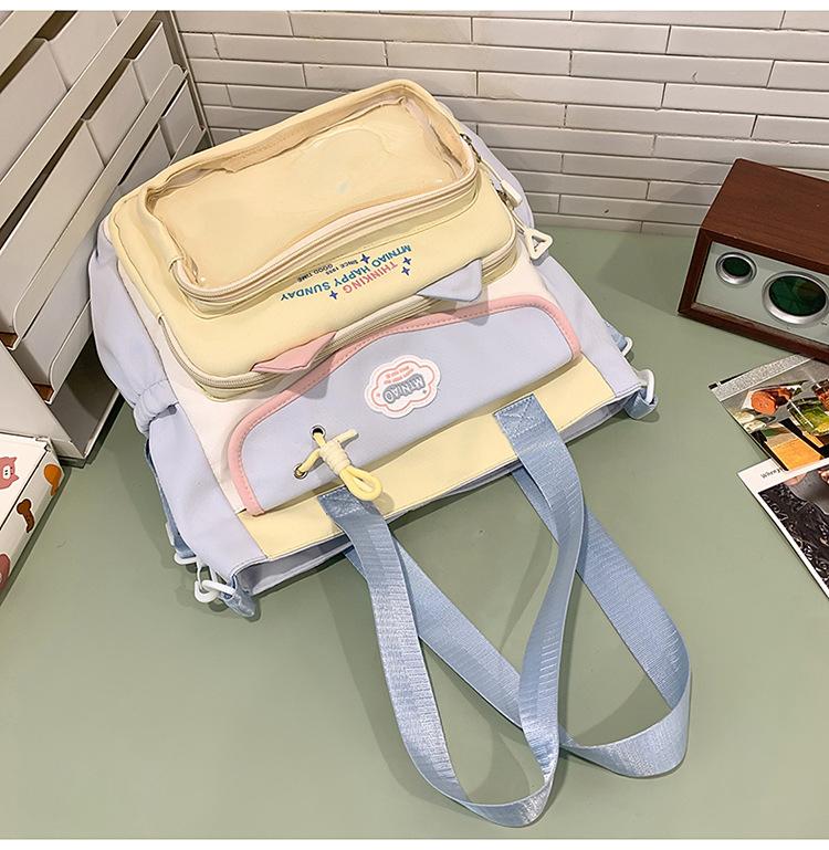 

High value schoolbag, junior high school girls backpack, high school students large capacity cute backpack
