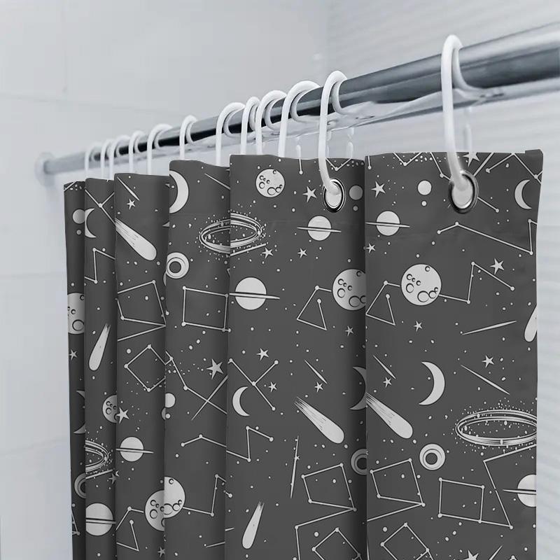 Galaxy Shower Curtain Space Universe Stars Nebula Constellation Bathroom Decor Set Modern Artistic Home Textile