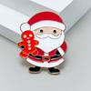 Zinc Alloy Santa Claus Brooch Enamel Cartoon Father Christmas Pin Sweater Coat Backpack Decoration Clothing Accessories Festival Holiday Gift