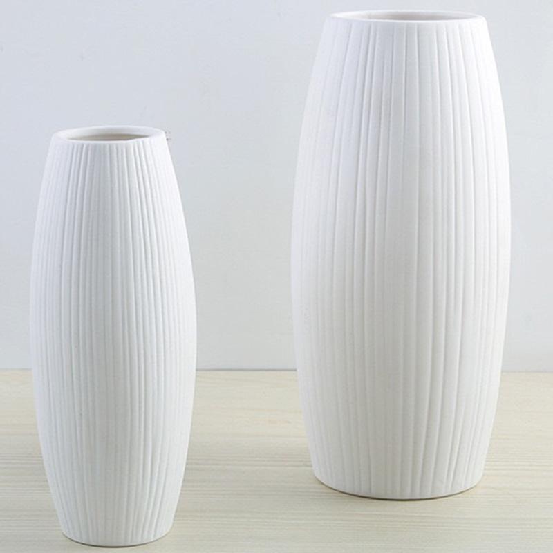 Nordic Witte Keramische Vaas Embryo Eenvoudige Droge Bloem Inzetstukken Moderne Huis Bogu Plank Decoratie