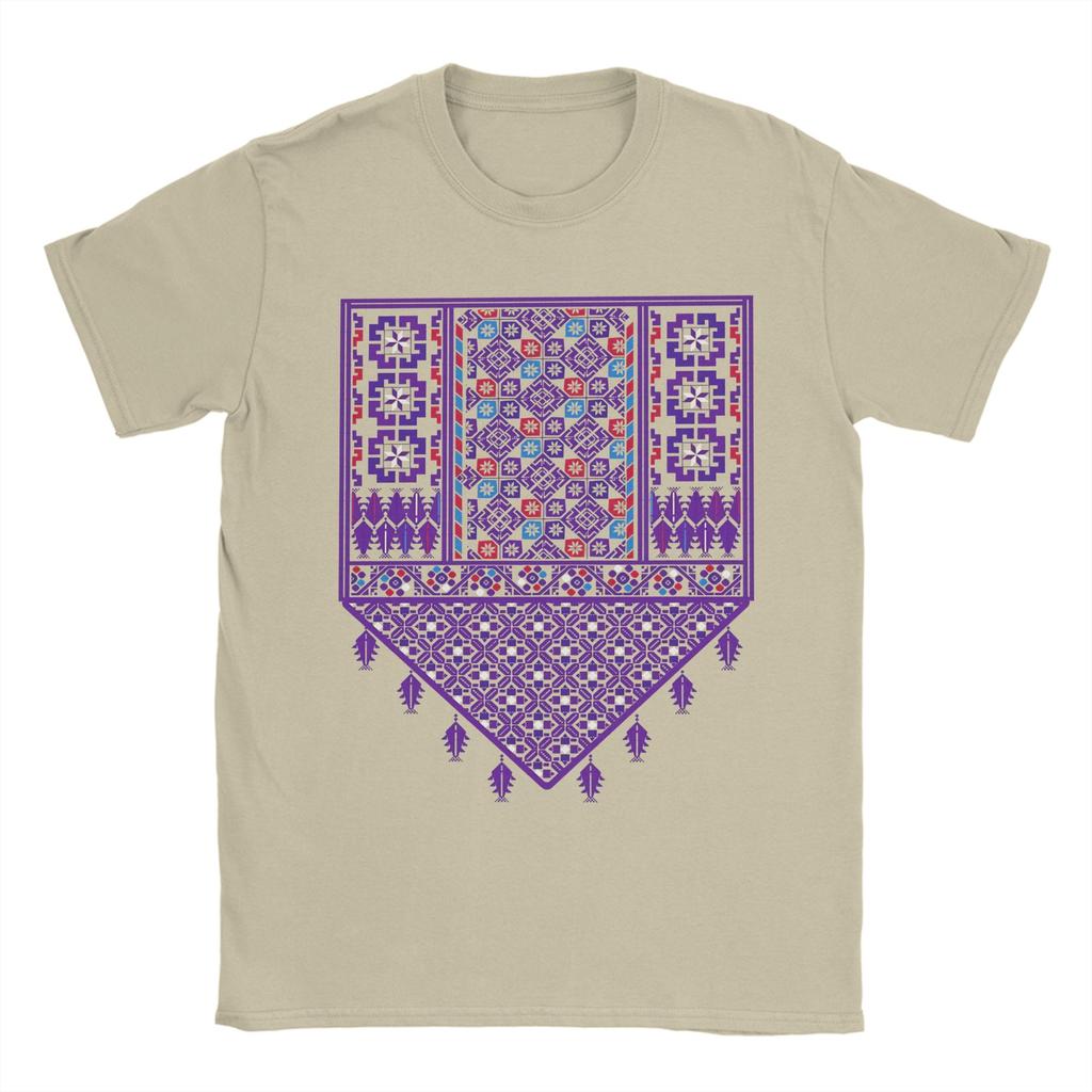 Unisexs Palestine Palestinian Embroidery Tatreez Cross TShirts Cotton Tees Beach Y2K ShortSleeve TShirt ONeck Casual Tee Shirt