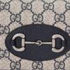 Gucci Horsebit 1955 GG Supreme Chain Wallet Beige Canvas Black Leather Silver Hardware Daily Use 621892-K9GSN-4075