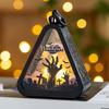 Halloween Pumpkin Lantern Witch Portable Carry Light Trick or Treat Decoration Party Scene Setup Props for Mantel Cabinet Decor