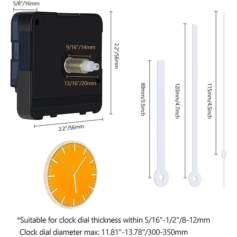 1 Set Hanging DIY Quartz Watch Silent Wall Clock Movement Quartz Repair Movement Clock Mechanism Parts Clock Parts With Needles
