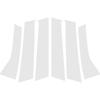 6 Piezas Plateadas Cubierta Adhesiva de Material PC para Pilar B/C de Ventana de Puerta de Coche para Peugeot 308 SW/Touring 2007-2014