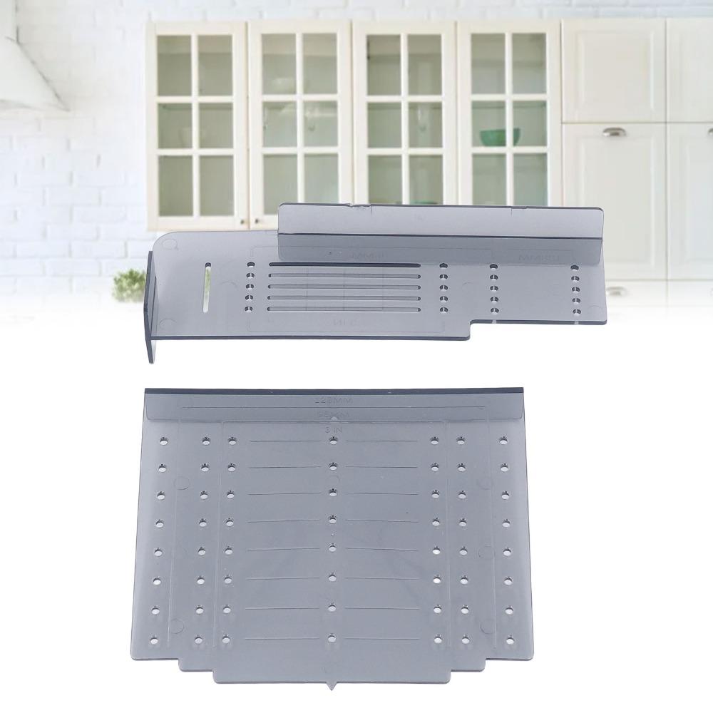 2pcs Plastic Material Cabinet Pull Drill Template Silver Drill Guide Door Drawer Pull Template Drill Mounting Template