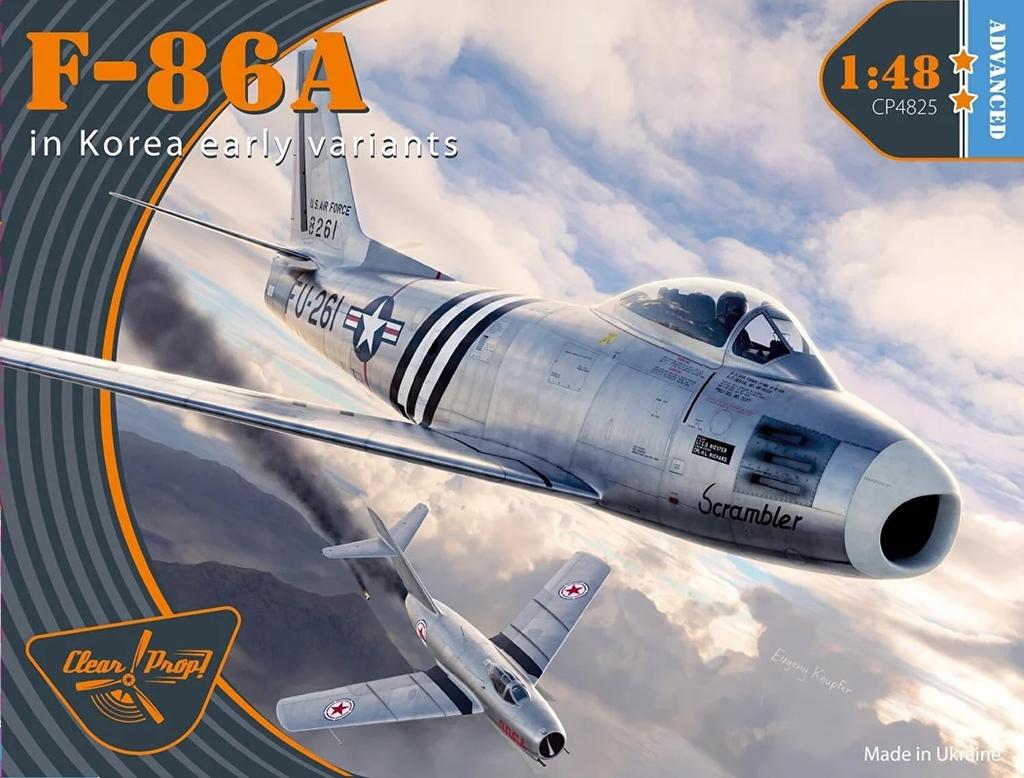 Clear Scale American Sabre Early Model Korean Specification Plastic Model Kit CPU4825 Prop! 1/48 F-86A (Airplane)