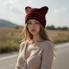 Einzigartige gestrickte Teufelshüte Minimalistische tragbare Hüte Atmungsaktive modische Hüte für Freizeit-Outfits und Treffen