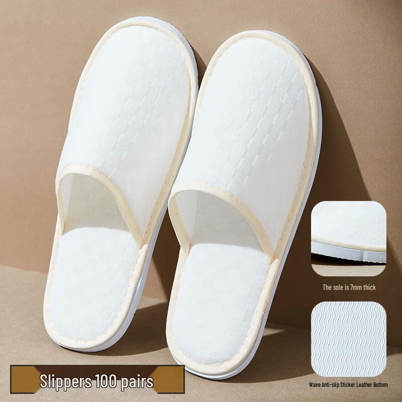 RANCRNUO Disposable Guest Slippers 100 Pairs