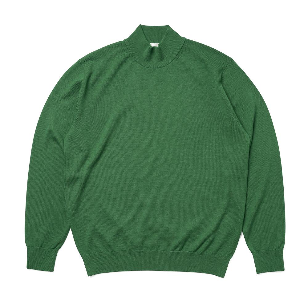Berno [Casual] Mock-Neck Knit Earth Green 2Xl