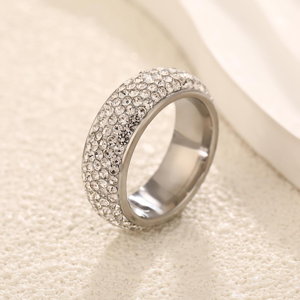3/5 Row  Ring  Stainless Steel Wedding Engagement Rings For Women Men Jewelry Gift