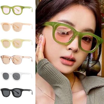 UV400 Square Sunglasses Popular INS Style Eyeglasses Jelly Green Sun Glasses  for Women & Men