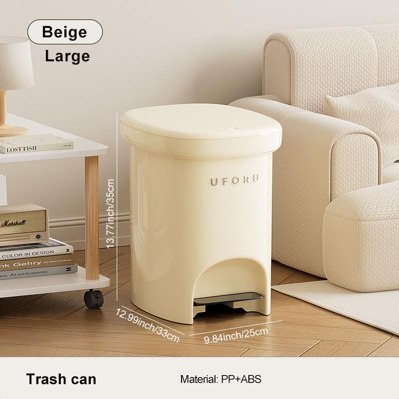 Uforu Dual-Pedal Trash Can – Large Capacity with Sealed Lid for Foot Press & Hand-Touch Open