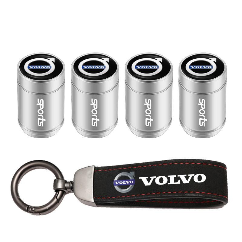Car Tire Wheel Valve Caps Cover/Car Key Chain Ring Keychain For Volvo AWD V60 V40 XC90 S60 XC60 S90 V90 CX70 XC40 C40 C70 EX90