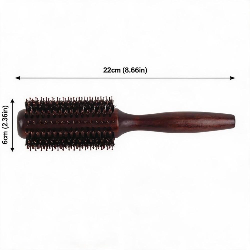 Wooden Handle Roller Comb Professional Hair Brush Hair Care Round Comb Women Use