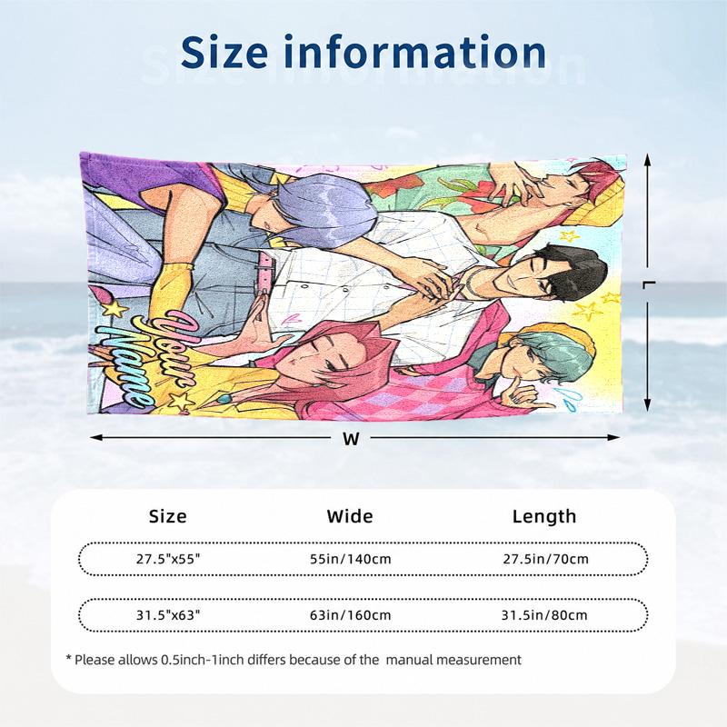 Kpop Demon Hunters Custom Name Beach Towels Also Serve As Bath Towels Summer Essential a Musthave for the Outdoors the Beach and the Pool