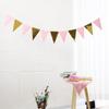 1 Set Black Golden Party Decorations Triangle Pennant Banner Flag Garland Birthday Graduation Wedding Engagement Party Supplies