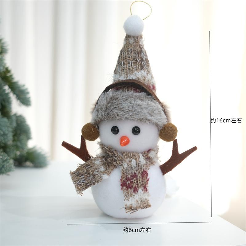 

Christmas Cute Snowman Pendant Christmas Tree Decoration Pendant Gift Box Plush Pendant for Christmas Party Gift 1pcs