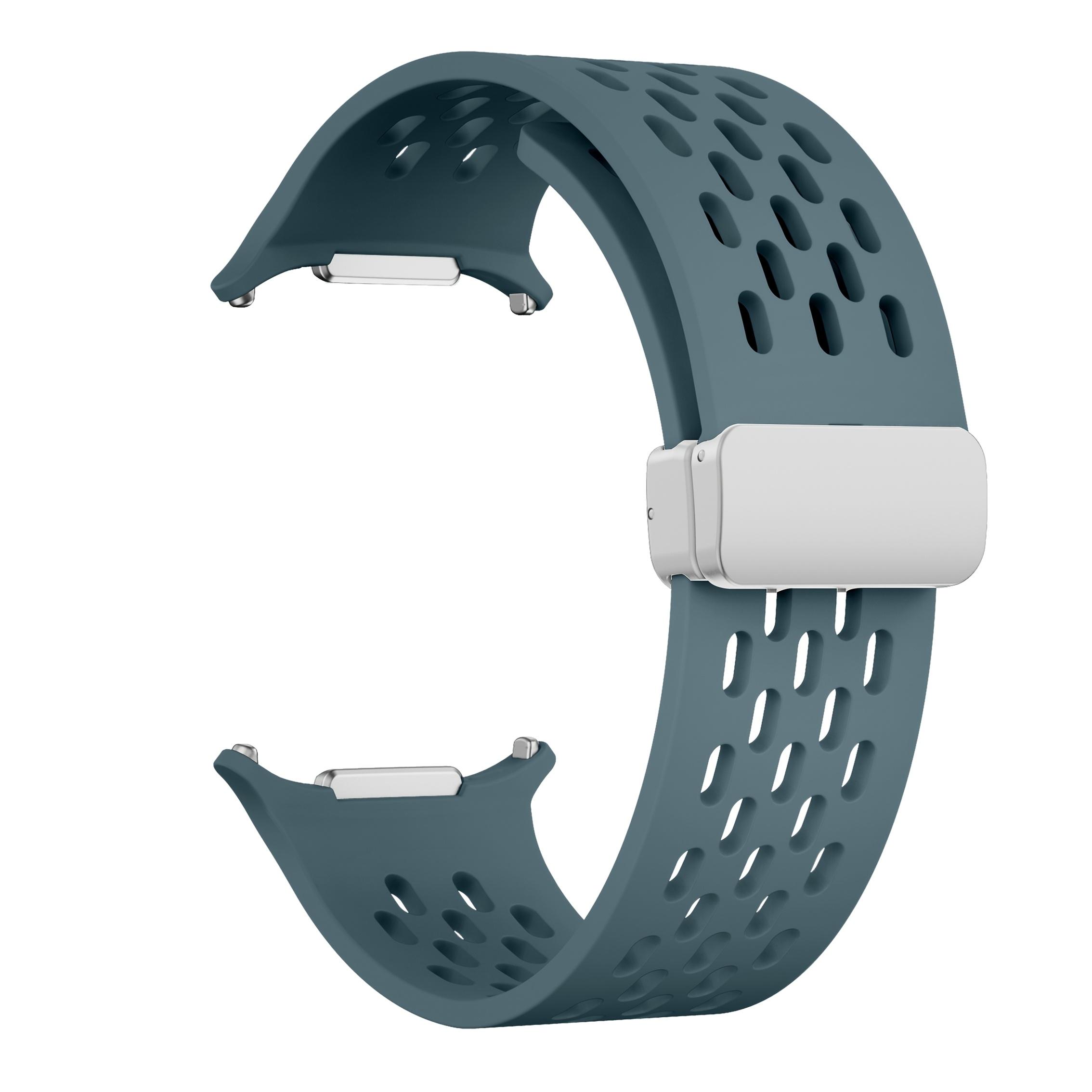 

Magnetic Folding Buckle Strap for Samsung Watch Ultra Metal Bead Replacement Breath-Air Fitness Watch Accessory For watch Ultra циан