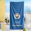 Manchester City Customize Text Beach Towel Soft Durable Quick-Dry Portable for SwimmingBeachCamping Travel Beach AccessoriesGym
