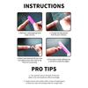 Square Press On Nails Set Elegant Burgundy Glitter Fake Nails Fashion Gold Loose Powder Fake Nails Full Coverage Fake Nail Tips for Women