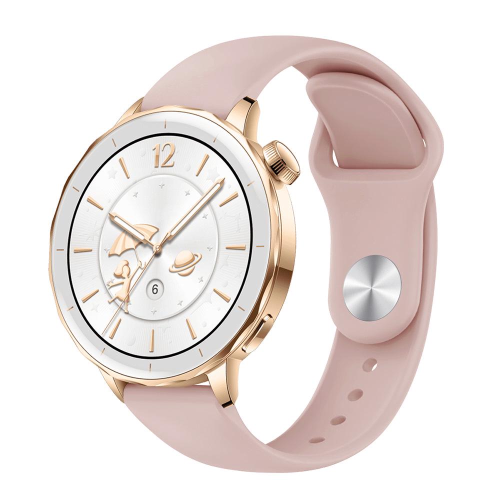 Monochrome Silicone Watch Strap for Huawei GT4/GT5 & OPPO Watch X2 Mini with Buckle