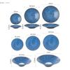 Nordic Blue Ceramic Dinner Plate Restaurant Pasta Steak Plates Home Fruit Salad Bowl Cake Dessert Kitchen Utensils