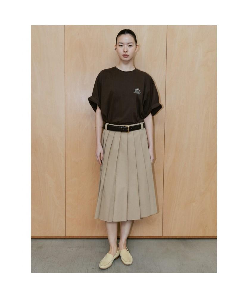 Diaepeocheo 90S Cotton Pleated Skirt Beige (Ta6227A05A)