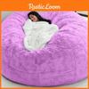 Color Solid Large Soft Plush Portable Living Room Lazy Sofa Cover Bean Bag Cover