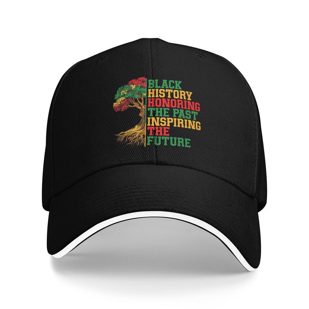 Black History Inspiring The Future African Baseball Cap Outdoor Gym Breathable Hip Hop Hats Male Y2k Retro Custom Baseball Caps