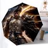 1pc Black Myth: Wukong Automatic Umbrella 8 Rib Portable Folding Black Iron Frame for Outdoor, Beach, Travel, Beach Umbrella 198