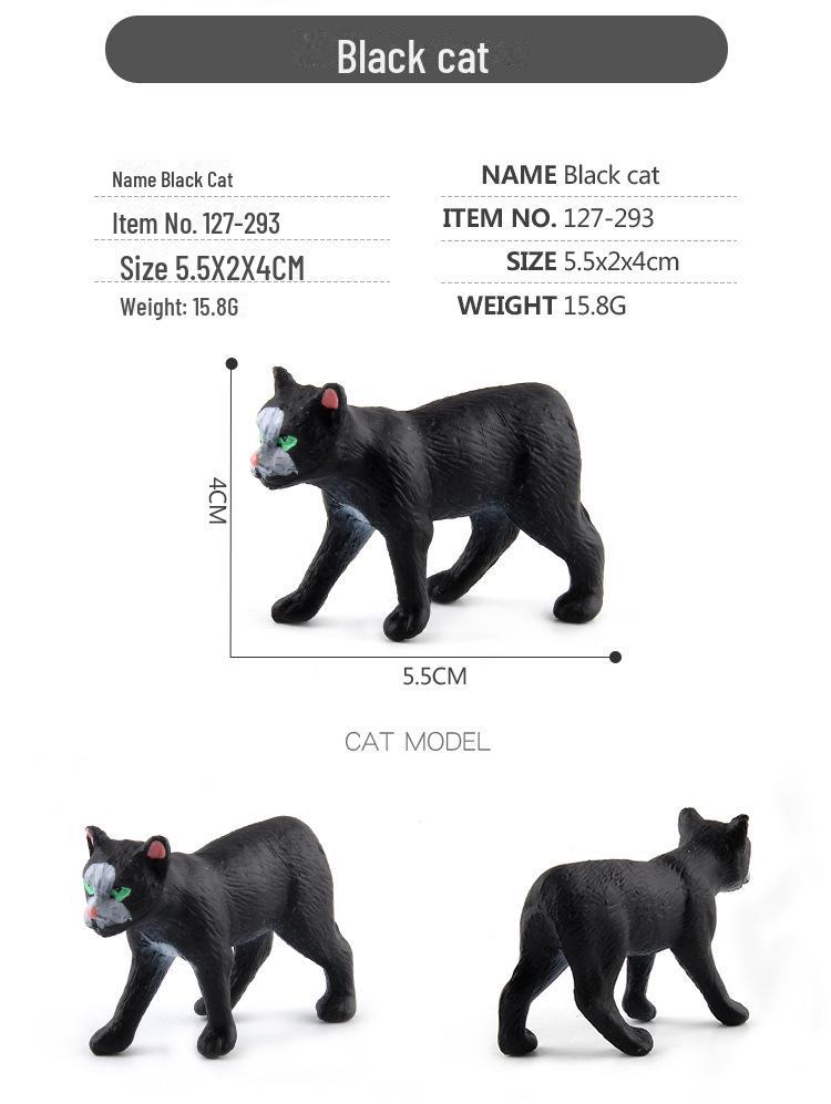 Seashell Cat Figurine: Realistic Kitten Toy Model